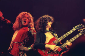 Robert Plant and Jimmy Page of Led Zeppelin (Photo by Laurance Ratner/WireImage)